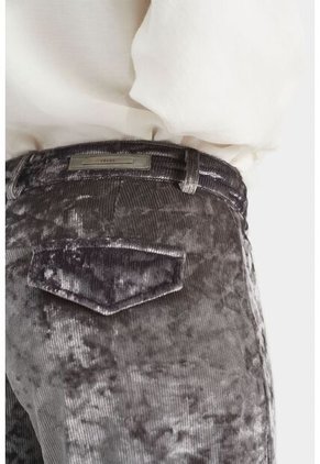 Pantalón Marte En Velvet Para Mujer Silueta Wide Leg Pantalón Marte En Velvet Para Mujer Silueta Wide Leg Gris 06 Vélez