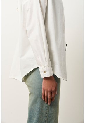 Camisa Manga Larga Oversized Para Mujer Claire Camisa Manga Larga Oversized Para Mujer Claire Blanco M VÉLEZ