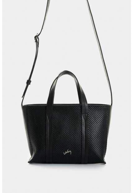 Bandolera Nectaria En Cuero Grabado Para Mujer Bandolera Nectaria En Cuero Grabado Para Mujer Negro VÉLEZ
