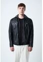 Chaqueta Belmont De Cuero Para Hombre Capucha Y Pechera Chaqueta Belmont De Cuero Para Hombre Capucha Y Pechera Negro M VÉLEZ de Vélez
