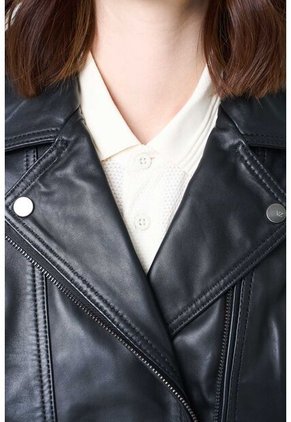 Chaqueta Biker Island De Cuero Para Mujer Fit Ajustado Chaqueta Biker Island De Cuero Para Mujer Fit Ajustado Negro L VÉLEZ