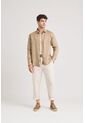 Camisa Manga Larga En Lino Para Hombre Silueta Semi Ajustada Camisa Manga Larga En Lino Para Hombre Silueta Semi Ajustada Tabaco XL VÉLEZ de Vélez
