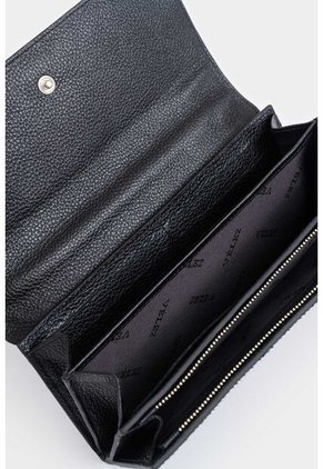 Porta Chequera Kauai De Cuero Pelo Para Mujer Corte Hexagonal Porta Chequera Kauai De Cuero Pelo Para Mujer Corte Hexagonal Negro VÉLEZ