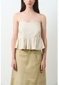 Falda De Cuero Asimétrica Para Mujer Cleo Falda De Cuero Asimétrica Para Mujer Cleo Beige 10 VÉLEZ de Vélez