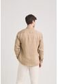 Camisa Manga Larga En Lino Para Hombre Silueta Semi Ajustada Camisa Manga Larga En Lino Para Hombre Silueta Semi Ajustada Tabaco XL VÉLEZ de Vélez
