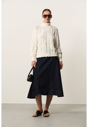 Sweater Oversized Tejido En Algodón Para Mujer Cuma Sweater Oversized Tejido En Algodón Para Mujer Cuma Crema XS VÉLEZ