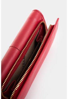 Billetera De Cuero Para Mujer Real 4 Billetera De Cuero Para Mujer Real 4 Rojo VÉLEZ