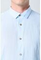 Camisa Manga Larga En Lino Para Hombre Silueta Semi Ajustada Camisa Manga Larga En Lino Para Hombre Silueta Semi Ajustada Azul Claro XL VÉLEZ de Vélez