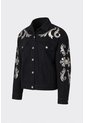 Chaqueta Trucker En Denim Y Cuero Para Mujer Soren Chaqueta Trucker En Denim Y Cuero Para Mujer Soren Negro XS VÉLEZ de Vélez
