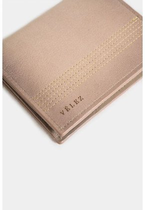 Billetera Khalid De Cuero Para Hombre Costuras Decorativas Billetera Khalid De Cuero Para Hombre Costuras Decorativas Arena Vélez