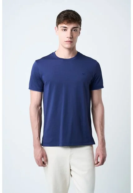 Camiseta Micropima Arizona Para Hombre Semi Ajustada Camiseta Micropima Arizona Para Hombre Semi Ajustada Azul Oscuro L VÉLEZ
