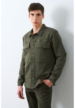 Sobrecamisa Modica Para Hombre Oversized Sobrecamisa Modica Para Hombre Oversized Verde Oliva S VÉLEZ