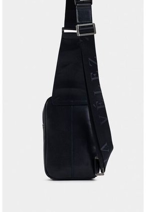 Manos Libres Mikeno 3 De Cuero Para Hombre Acabado Envejecido Manos Libres Mikeno 3 De Cuero Para Hombre Acabado Envejecido Azul Oscuro VÉLEZ