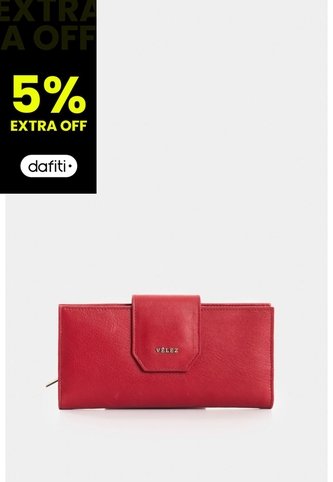 Billetera Porta Chequera De Cuero Para Mujer Jade Billetera Porta Chequera De Cuero Para Mujer Jade Rojo VÉLEZ Vélez