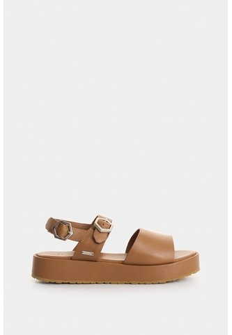 Sandalia Plataforma Maia De Cuero Para Mujer Hexágono Sandalia Plataforma Maia De Cuero Para Mujer Hexágono Miel 40 VÉLEZ Vélez
