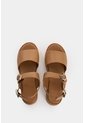 Sandalia Plataforma Maia De Cuero Para Mujer Hexágono Sandalia Plataforma Maia De Cuero Para Mujer Hexágono Miel 40 VÉLEZ de Vélez