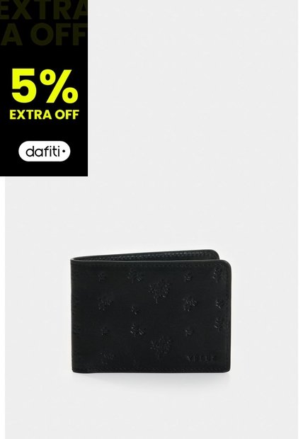 Billetera De Cuero Para Hombre Ray Billetera De Cuero Para Hombre Ray Negro VÉLEZ