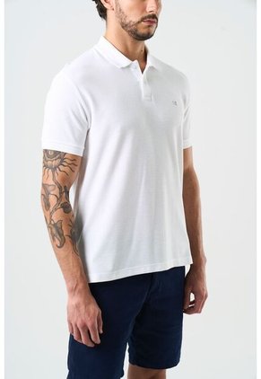 Polo Manga Corta Essential Para Hombre Textura Polo Manga Corta Essential Para Hombre Textura Blanco XS VÉLEZ