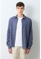 Camisa Manga Larga En Lino Para Hombre Lira Camisa Manga Larga En Lino Para Hombre Lira Azul Oscuro XL VÉLEZ de Vélez