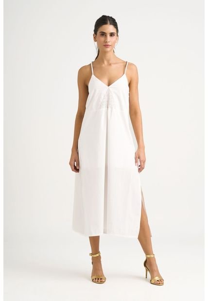 Vestido Maxi Celeste En Tejido Plano Para Mujer Detalle Trenzado Vestido Maxi Celeste En Tejido Plano Para Mujer Detalle Trenzado Blanco 12 Vélez