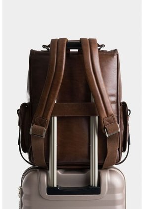 Morral Archaeology De Cuero Semi Brillante Para Hombre Ajuste Chapas Morral Archaeology De Cuero Semi Brillante Para Hombre Ajuste Chapas Miel VÉLEZ