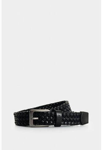 Cinturón Unifaz De Cuero Trenzado Para Hombre Bruma Cinturón Unifaz De Cuero Trenzado Para Hombre Bruma Negro 32 VÉLEZ Vélez