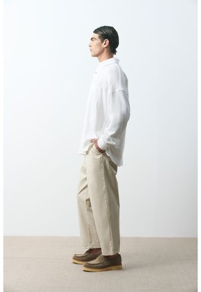 Camisa Kiwa Manga Larga Para Hombre Oversized Camisa Kiwa Manga Larga Para Hombre Oversized Blanco XL VÉLEZ