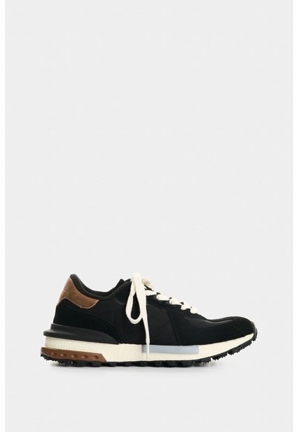 Tenis Phyton De Cuero Y Lona Para Mujer Corte Deportivo Tenis Phyton De Cuero Y Lona Para Mujer Corte Deportivo Negro 40 VÉLEZ