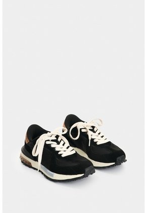 Tenis Phyton De Cuero Y Lona Para Mujer Corte Deportivo Tenis Phyton De Cuero Y Lona Para Mujer Corte Deportivo Negro 40 VÉLEZ