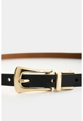 Cinturón Doble Faz De Cuero Para Mujer Vestigio Cinturón Doble Faz De Cuero Para Mujer Vestigio Negro S VÉLEZ