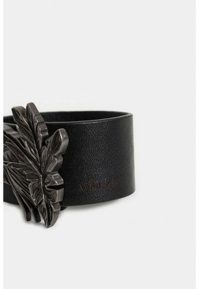 Manilla Saturno De Cuero Para Mujer Aplique Metálico Manilla Saturno De Cuero Para Mujer Aplique Metálico Negro Vélez