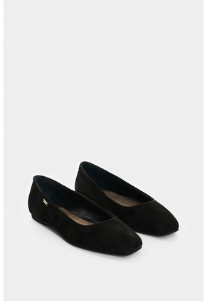 Baleta De Cuero Gamuzado Para Mujer Elia Baleta De Cuero Gamuzado Para Mujer Elia Negro 36 VÉLEZ