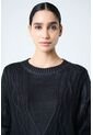 Sweater Tejido Layla Para Mujer Efecto Resinado Sweater Tejido Layla Para Mujer Efecto Resinado Negro S VÉLEZ de Vélez