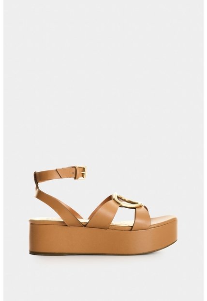 Sandalia Plataforma De Cuero Para Mujer Lagoon Sandalia Plataforma De Cuero Para Mujer Lagoon Miel 37 VÉLEZ