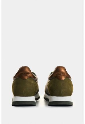 Tenis De Cuero Y Textil Para Mujer Flora Tenis De Cuero Y Textil Para Mujer Flora Verde Oliva 36 VÉLEZ