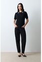 Polo Tejida Manga Corta Para Mujer Almaris Polo Tejida Manga Corta Para Mujer Almaris Negro XL VÉLEZ de Vélez