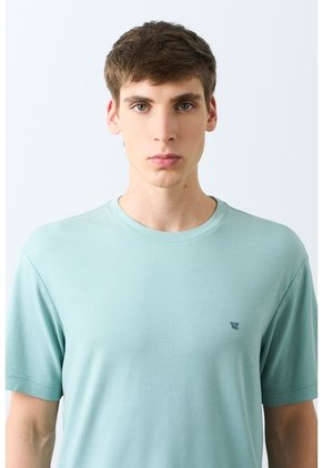 Camiseta Manga Corta Lerici Para Hombre Semi Fitted Camiseta Manga Corta Lerici Para Hombre Semi Fitted Azul Claro M VÉLEZ