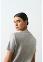 Camiseta Manga Corta Tejida Para Mujer Aura Camiseta Manga Corta Tejida Para Mujer Aura Plata M VÉLEZ de Vélez