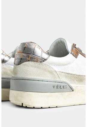 Tenis Caja Umbra De Cuero Para Mujer Detalle Folia Tenis Caja Umbra De Cuero Para Mujer Detalle Folia Blanco 38 VÉLEZ