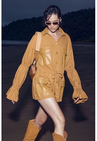 Chaqueta Fugaz Para Mujer Tipo Parka Chaqueta Fugaz Para Mujer Tipo Parka Miel XS VÉLEZ Vélez