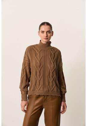 Sweater Oversized Tejido En Algodón Para Mujer Cuma Sweater Oversized Tejido En Algodón Para Mujer Cuma Tabaco S VÉLEZ