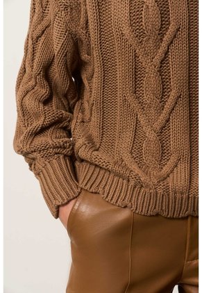 Sweater Oversized Tejido En Algodón Para Mujer Cuma Sweater Oversized Tejido En Algodón Para Mujer Cuma Tabaco S VÉLEZ