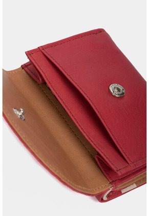 Billetera Pequeña Humanista De Cuero Para Mujer Multicolor Rojo Billetera Pequeña Humanista De Cuero Para Mujer Multicolor Rojo Vélez