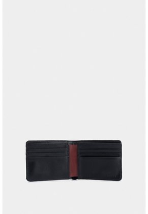 Billetera De Cuero Leather Contrastes Negro Billetera De Cuero Leather Contrastes Negro VÉLEZ