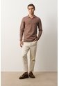 Polo Manga Larga Tejida Para Hombre Canneo Polo Manga Larga Tejida Para Hombre Canneo Tabaco L VÉLEZ de Vélez