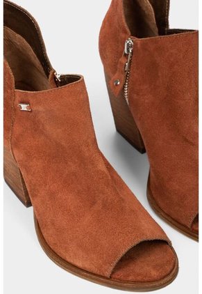 Botines Tacón De Carnaza Para Mujer Despuntados Botines Tacón De Carnaza Para Mujer Despuntados Cobre 35 Vélez