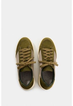 Tenis De Cuero Y Textil Para Hombre Gael Tenis De Cuero Y Textil Para Hombre Gael Verde Oliva 45 VÉLEZ