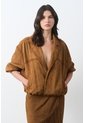 Chaqueta Bomber De Gamuza Para Mujer Serrano Chaqueta Bomber De Gamuza Para Mujer Serrano Miel M VÉLEZ de Vélez