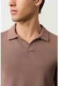 Polo Manga Larga Tejida Para Hombre Canneo Polo Manga Larga Tejida Para Hombre Canneo Tabaco L VÉLEZ de Vélez