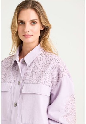 Chaqueta Aguamarina De Tela Para Mujer Bordados En Gamuza Chaqueta Aguamarina De Tela Para Mujer Bordados En Gamuza Lila M Vélez